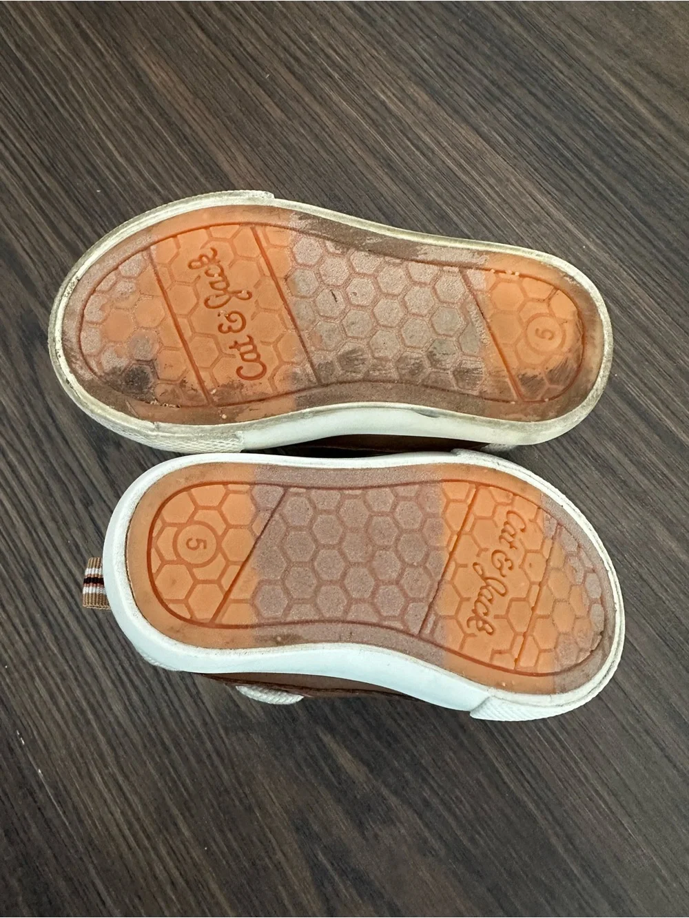 Toddler Brown Casual Slip-On Shoes with Velcro Strap
